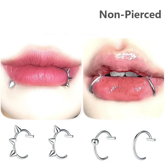 1Pc Stainless Steel Fake Nose Ring Hoop